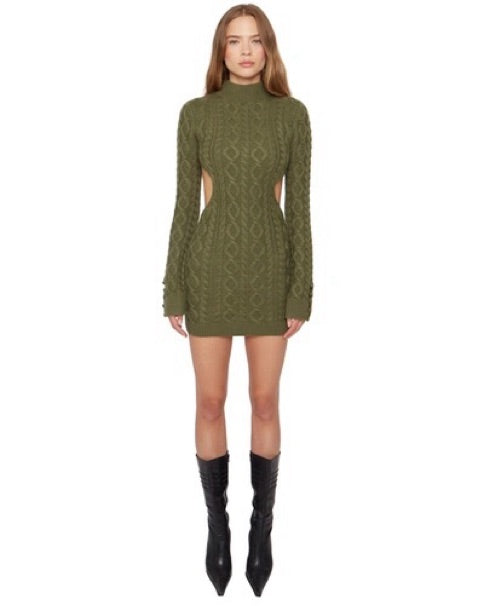 Cableknit Backless Dress