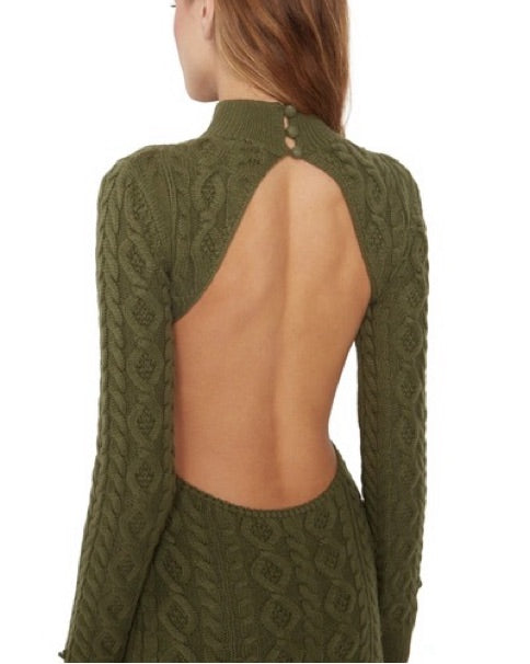 Cableknit Backless Dress