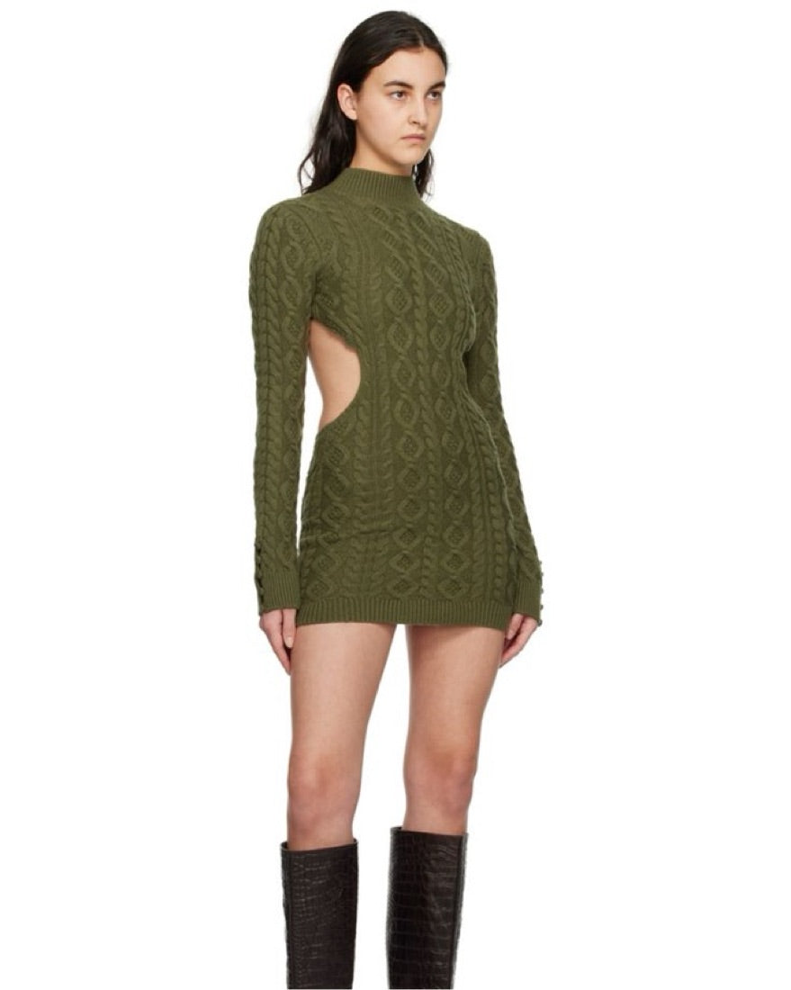 Cableknit Backless Dress