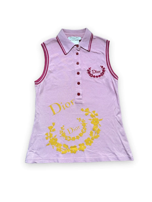 Embroidered Polo Tank - Allison's Archive