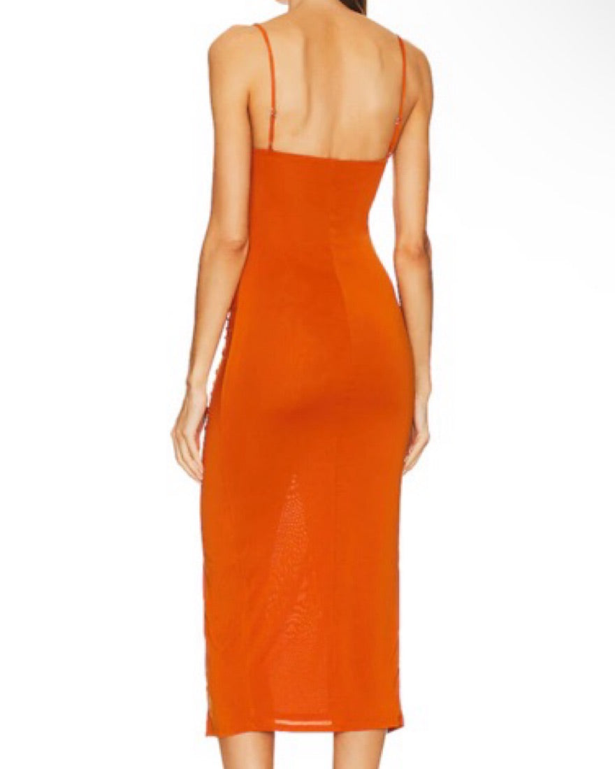 Orange Midi Dress