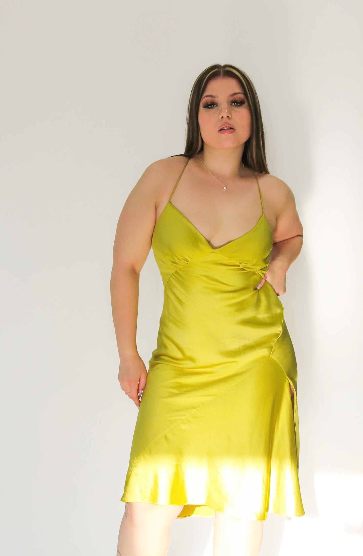 Satin Midi Dress