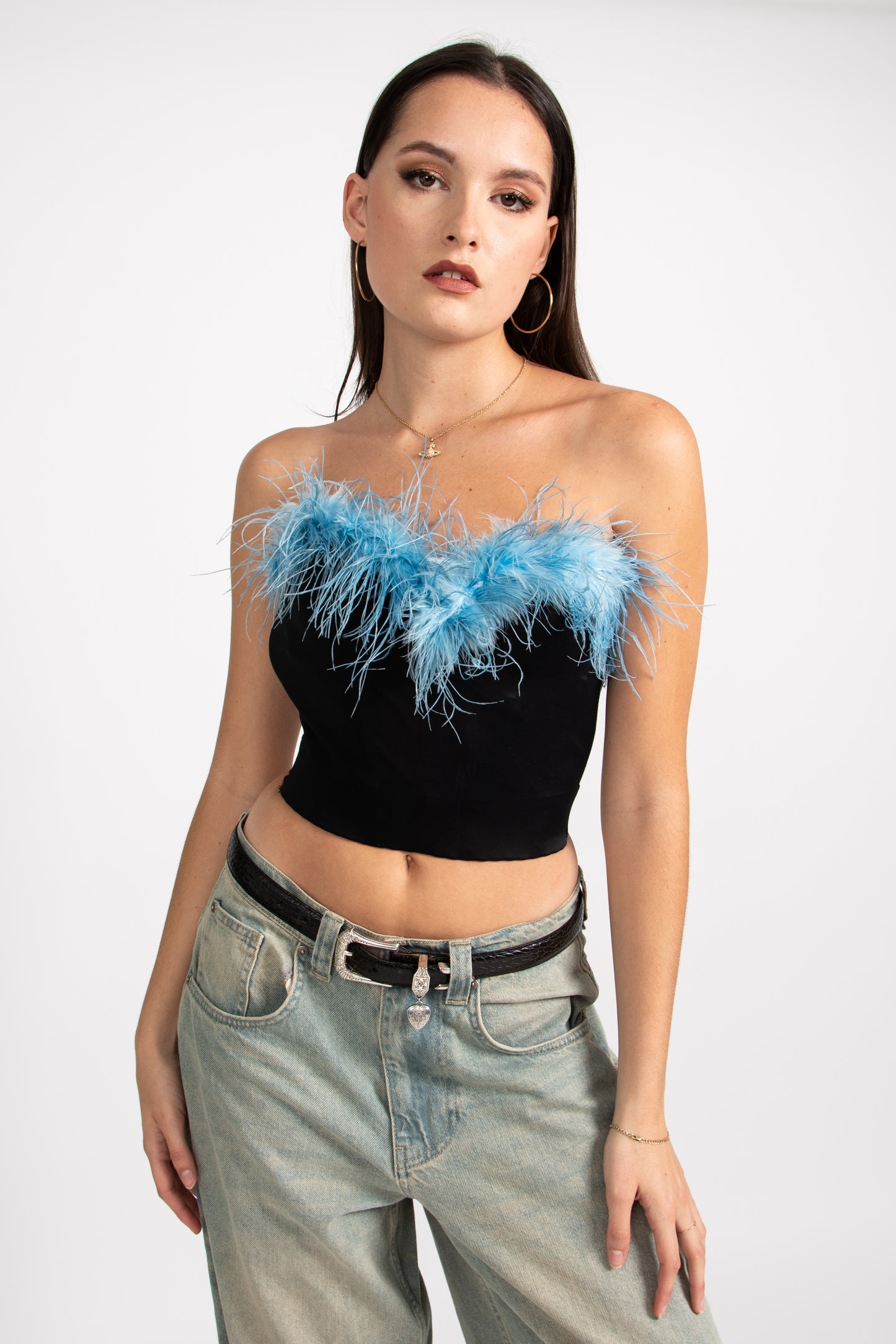 Ostrich Feather Corset