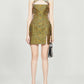 Halter Brocade Dress